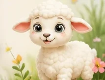 The Wilderblommetjies lamb character illustration
