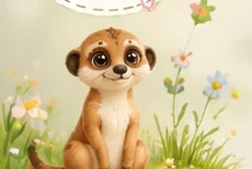 The Wilderblommetjies meerkat character illustration
