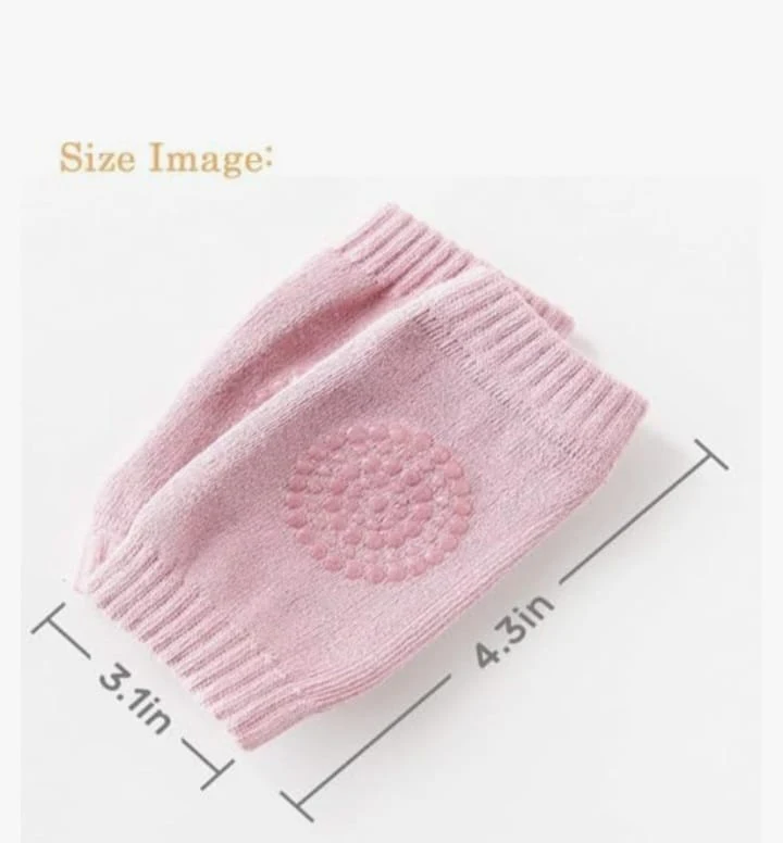 Knee protector size diagram showing 3.1 inches width and 4.3 inches length